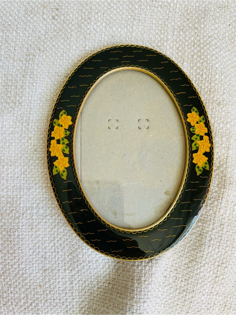 Vintage Classic Floral Oval Photo Picture Frame Fits 4.5 x 3.5"
